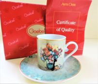 Goebel Artis Orbis 'Renoir Chrysanthemums' Demitasse Expresso Cup & Saucer