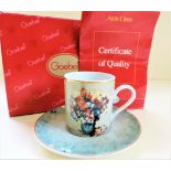 Goebel Artis Orbis 'Renoir Chrysanthemums' Demitasse Expresso Cup & Saucer