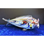 Murano Glass End of Day Fish 34cm Long