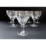 Vintage Royal Brierley Crystal 'Elizabeth' Wine Goblets