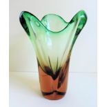 Vintage Murano Art Glass Vase 21cm High