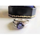 Sterling Silver Sapphire Ring