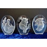 Phillip Nathan for Danbury Mint Crystal Sculptures