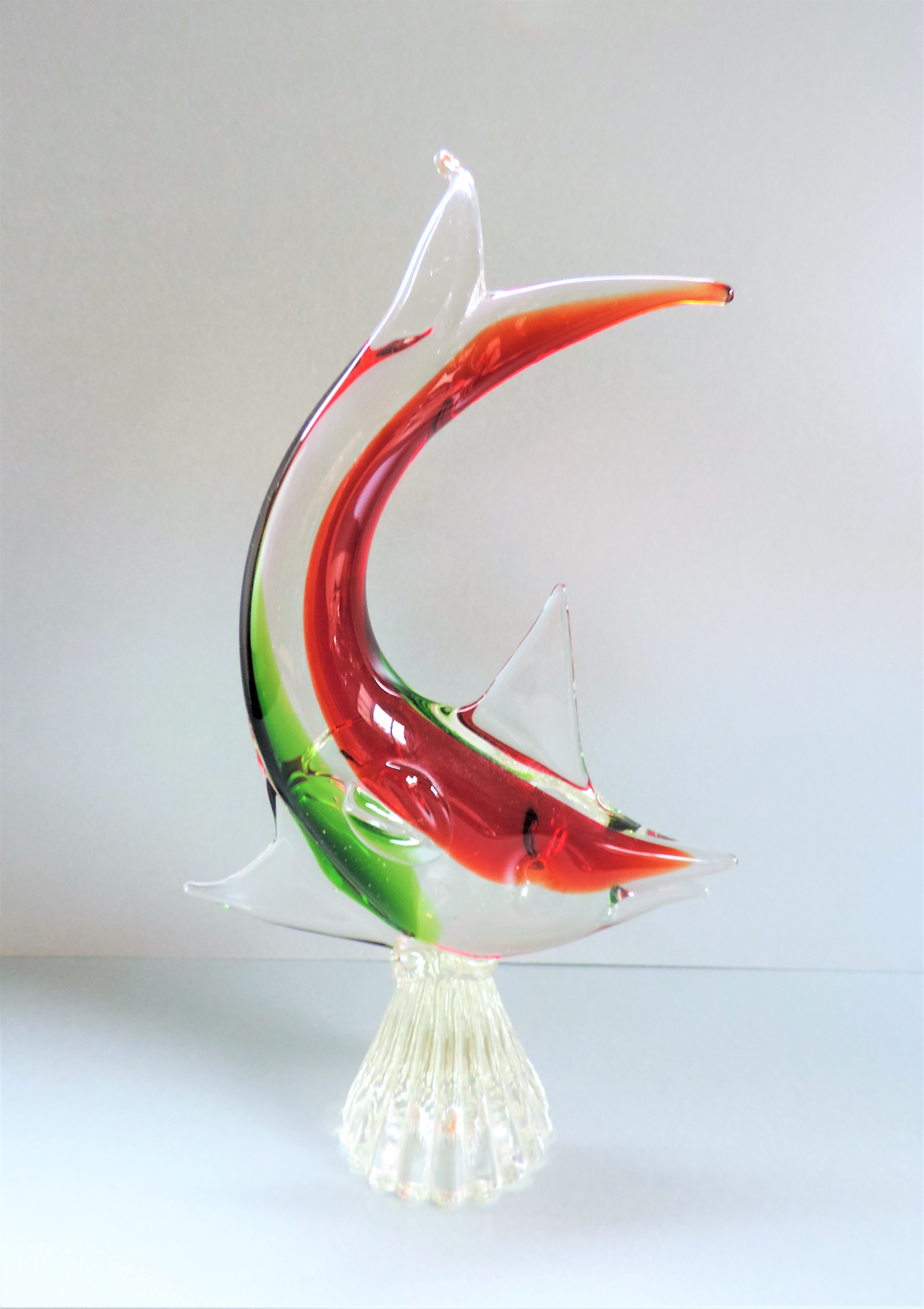 Vintage Murano Art Glass Shark Sculpture 25cm tall - Image 3 of 4