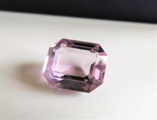 Loose 5.6 ct 12mmx10mm Faceted Octagon Amethyst Gemstone