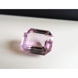 Loose 5.6 ct 12mmx10mm Faceted Octagon Amethyst Gemstone