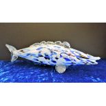 Murano End of Day Glass Fish 38cm Long