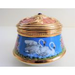 Franklin Mint House of Faberge Swan Lake Musical Trinket Box