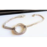 Three Linked Circles Sterling Silver Bracelet