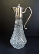 Cut Glass & Silver Plate Claret Jug