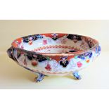 Antique Japanese Pottery Bowl Hand Painted 33cm wide