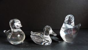 Three Scandinavian Crystal Sculptures