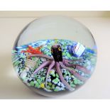 Art Glass Octopus Paperweight