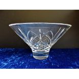 Large Vintage Cut Crystal Bowl 28cm Diameter