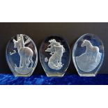 Danbury Mint Crystal Sculptures by Phillip Nathan F.R.B.S