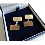 Vintage Gold on Sterling Silver Cufflinks c. 1960's