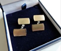 Vintage Gold on Sterling Silver Cufflinks c. 1960's