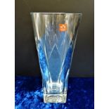 Large Italian Crystal Vase 30cm High