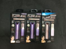 3x Finishing Touch Flawless Facial Hair Remover (Purple & Pink)