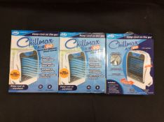 3x JML Chillmax Air Go Portable Personal Space Cooler