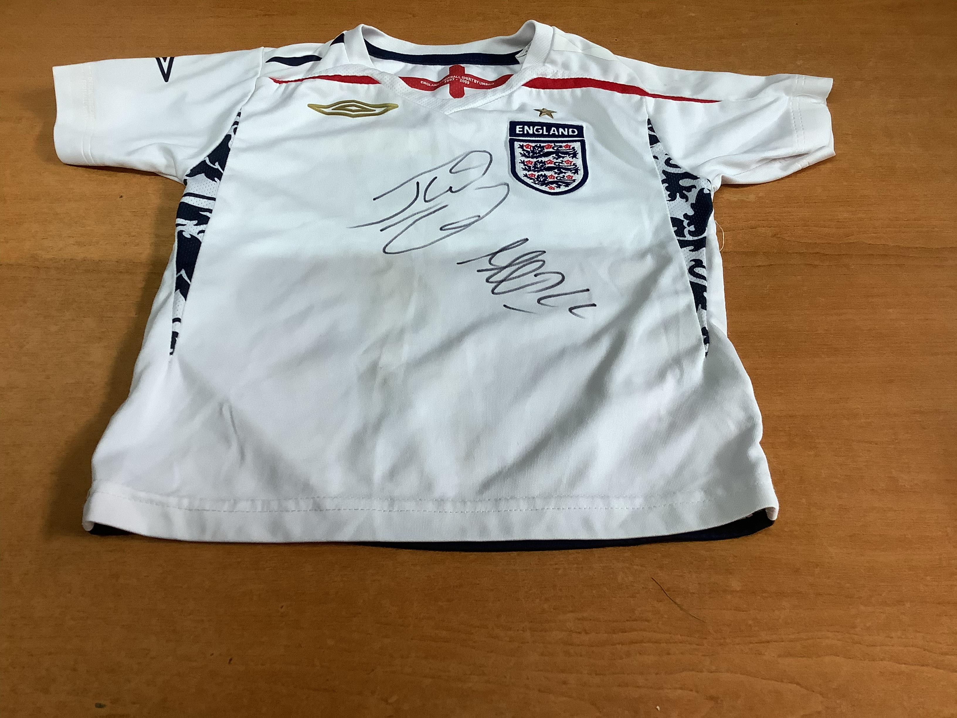 Frank Lampard & John Terry Hand Signed England Shirt - Image 2 of 2