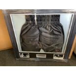 Sir Henry Cooper Signed Framed Boxing Shorts