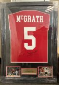 Paul McGrath Signed Framed Shirt