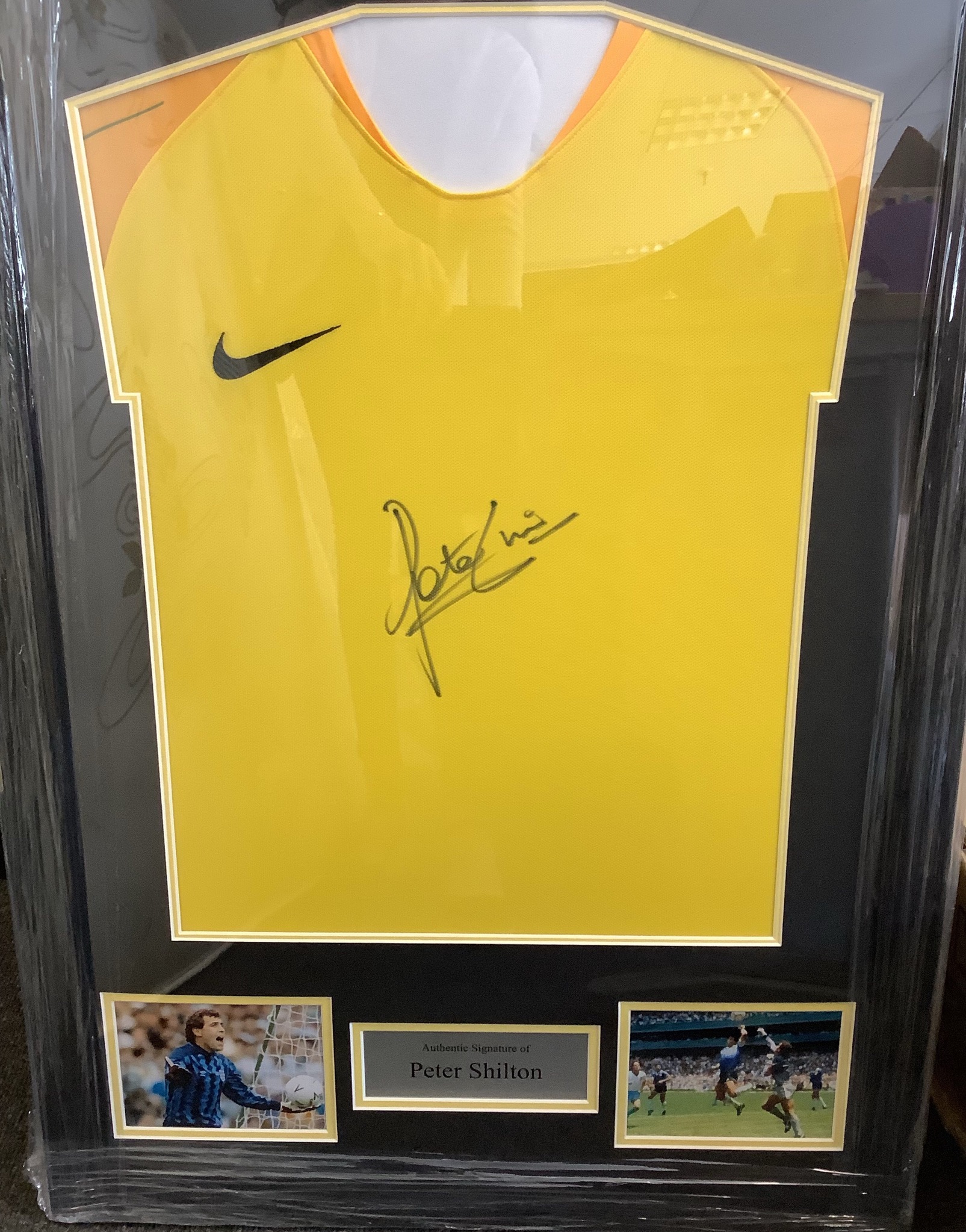 Peter Shilton Signed Frame Shirt