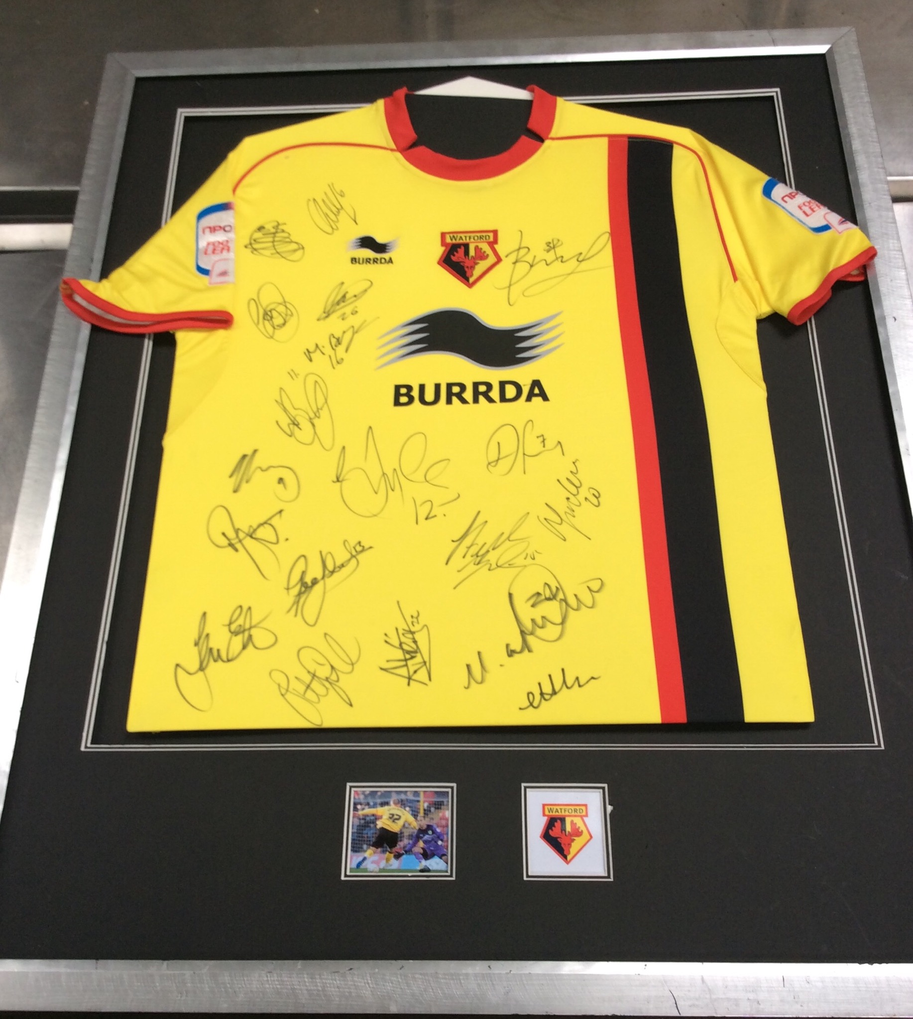 Watford Football Shirt Signed By Full Team