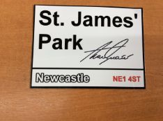 Alan Shearer Signed Newcastle United Street Plaque