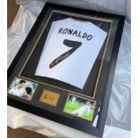 Cristiano Ronaldo Framed Signed Real Madrid Shirt