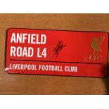 Kevin Keegan Signed Liverpool Street Plaque