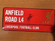 Kevin Keegan Signed Liverpool Street Plaque