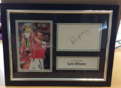 Lee Dixon Signed Framed Photo