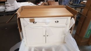 1x Narrow Sideboard Two Tone. Unit Appears Complete.