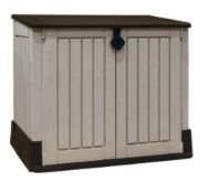 1x Keter Store It Out Midi Outdoor Garden Storage Shed RRP £105. 845L (H110x W74x D130cm). Opened