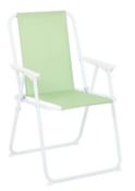 (5D) 5x Alfresca Bahari Picnic Chair Green. (H80x W53x D55cm). All Units Appear As New With Origin