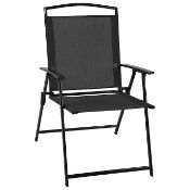 (5C) 4x Miami Folding Chairs Black
