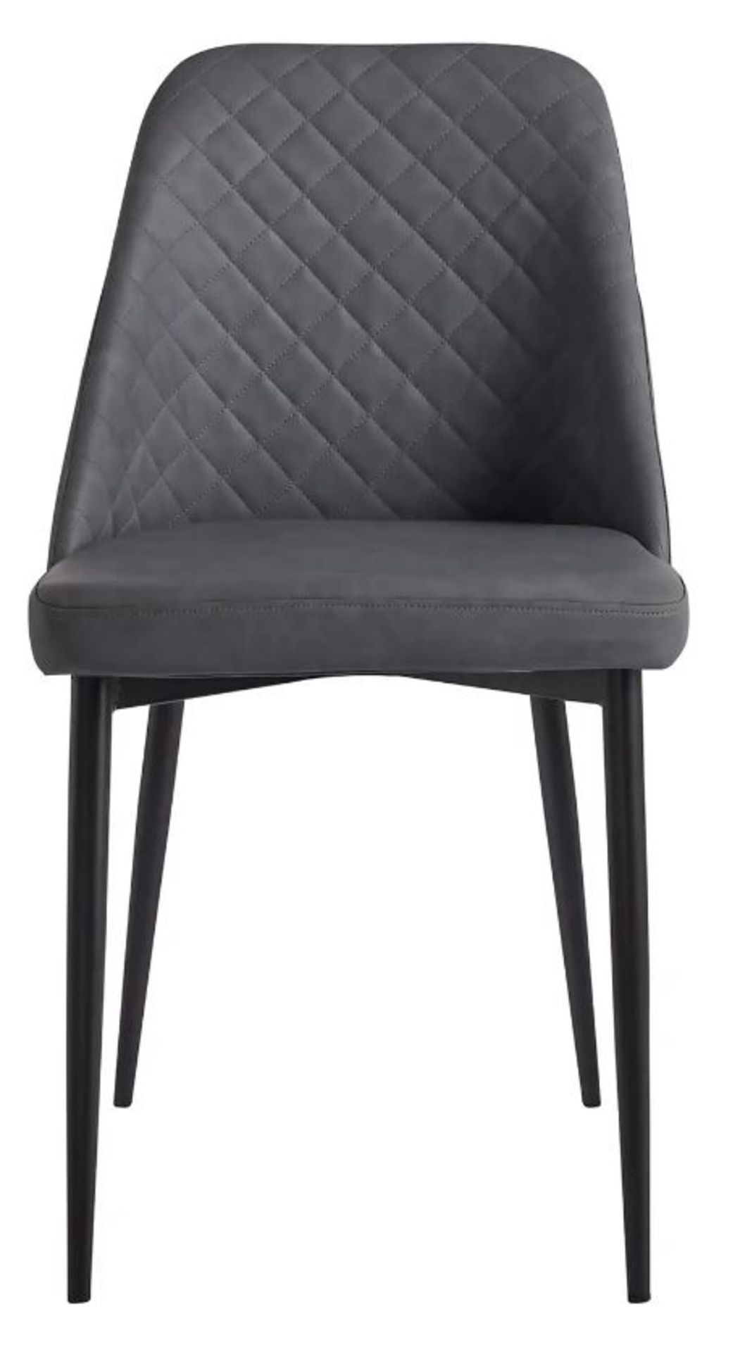 (3H) 2x Phoenix Faux Leather Dining Chairs. Faux Leather Upholstered Seat With Scoop Back. Black M - Image 2 of 4