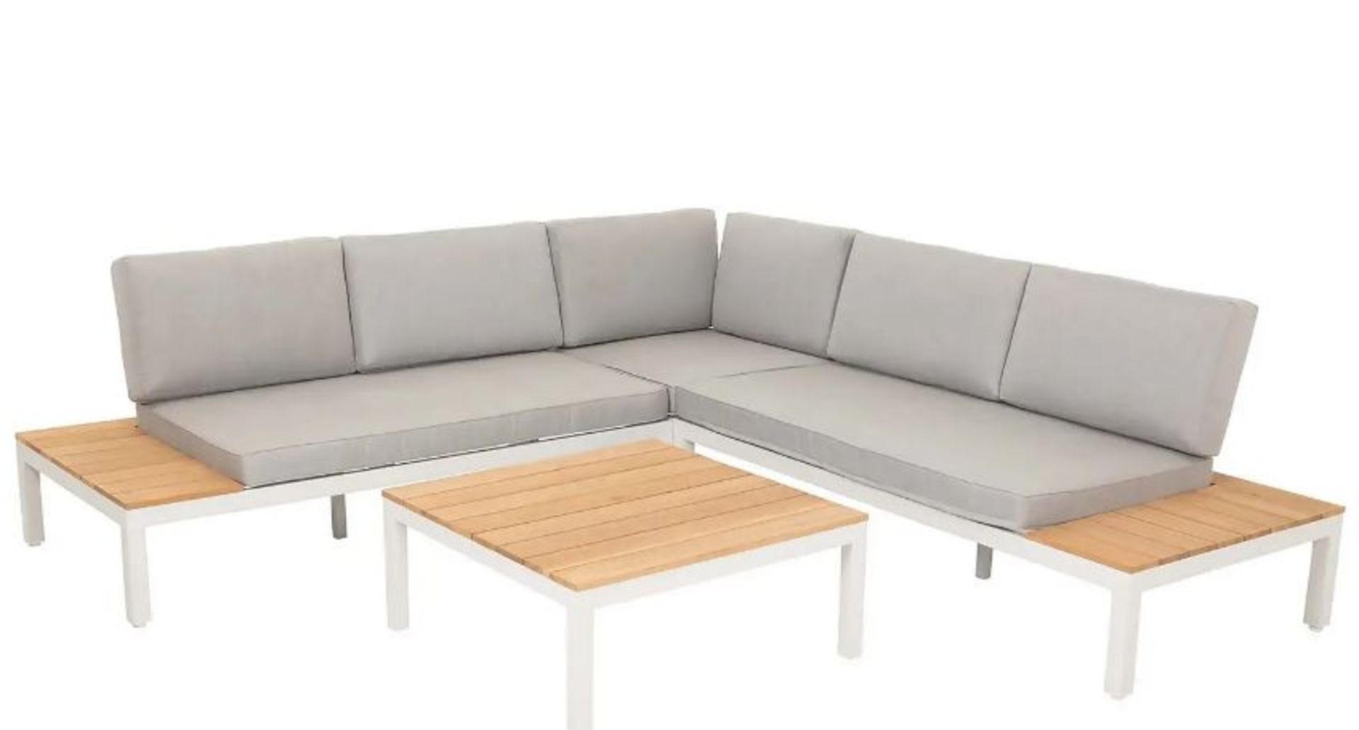 1x Hartington Spirit Collection Garden Corner Sofa Set Grey RRP £1100. Lightweight Aluminium Frame - Image 2 of 5