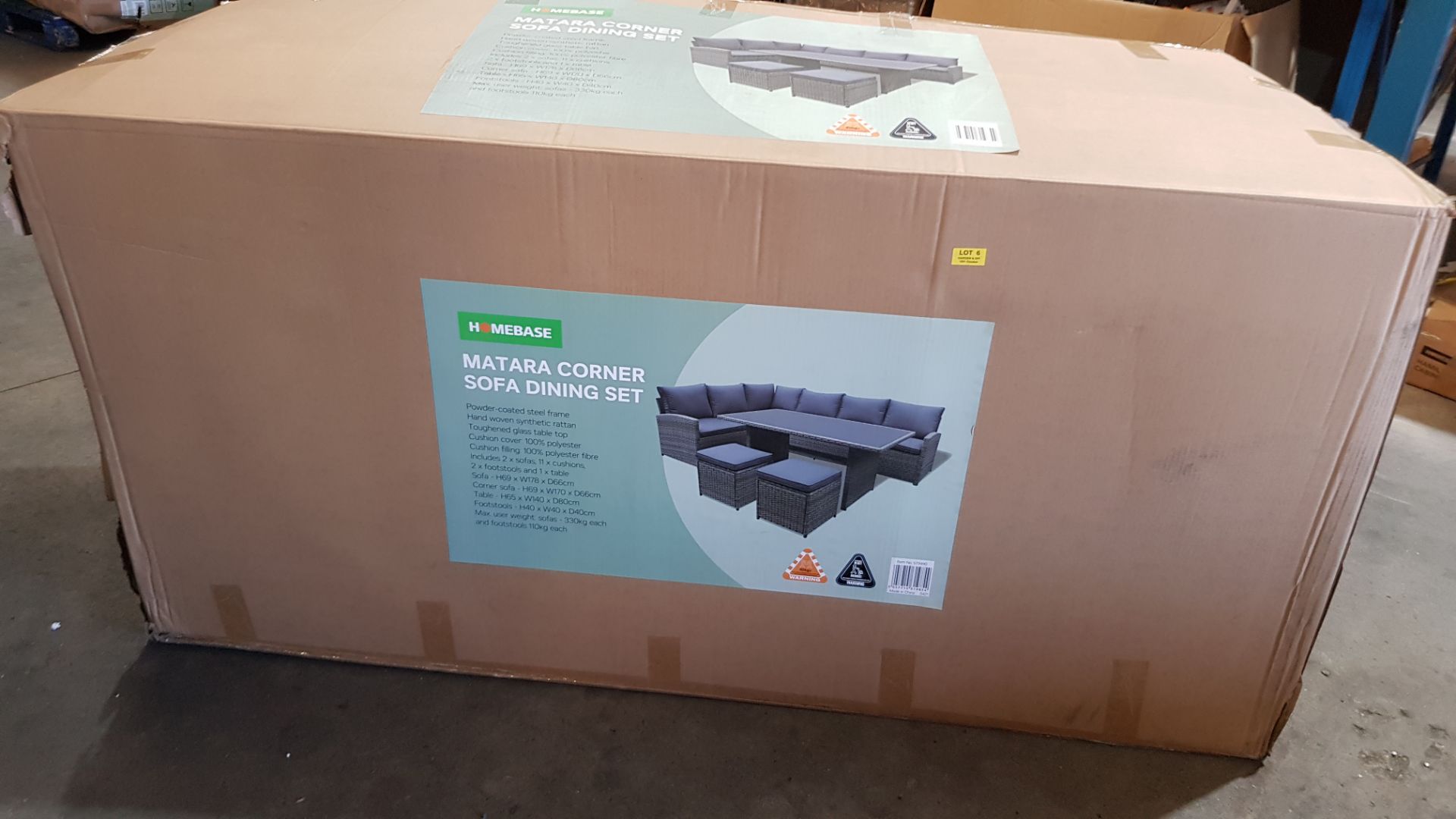 1x Matara Corner Sofa Dining Set RRP £645. Contents Appear As New. Clean, In Original Packaging Wi - Image 3 of 5