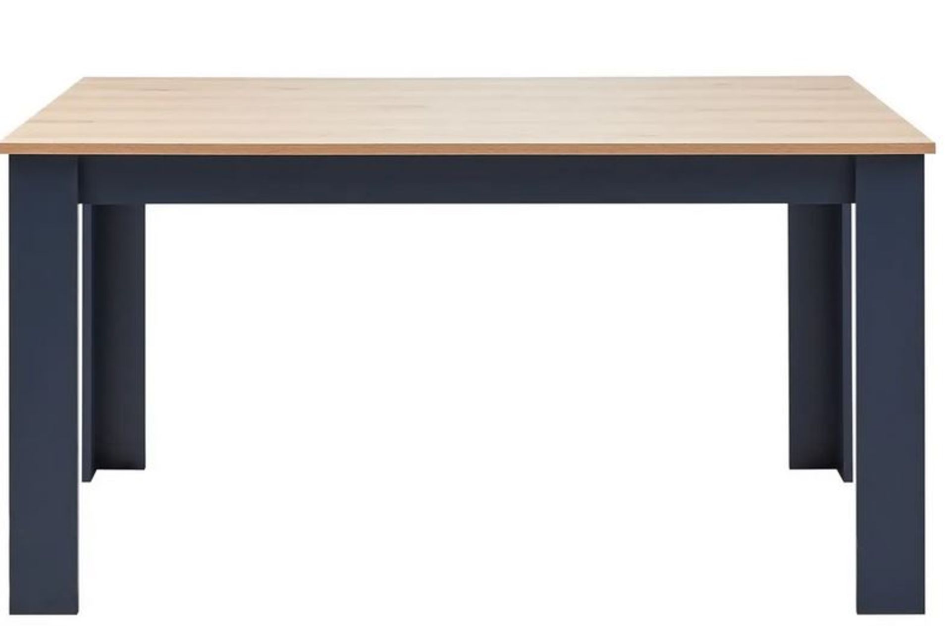 1x Marcy Dining Table Midnight. Midnight Finish With Oak Effect Top/ (H75x W150x D90cm). Unit Opene - Image 2 of 6