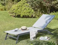 5x Items. 1x Sunlounger With Wheels (Used Item, No Fixings). 2x Andorra Stackable Patio Chair (Appe