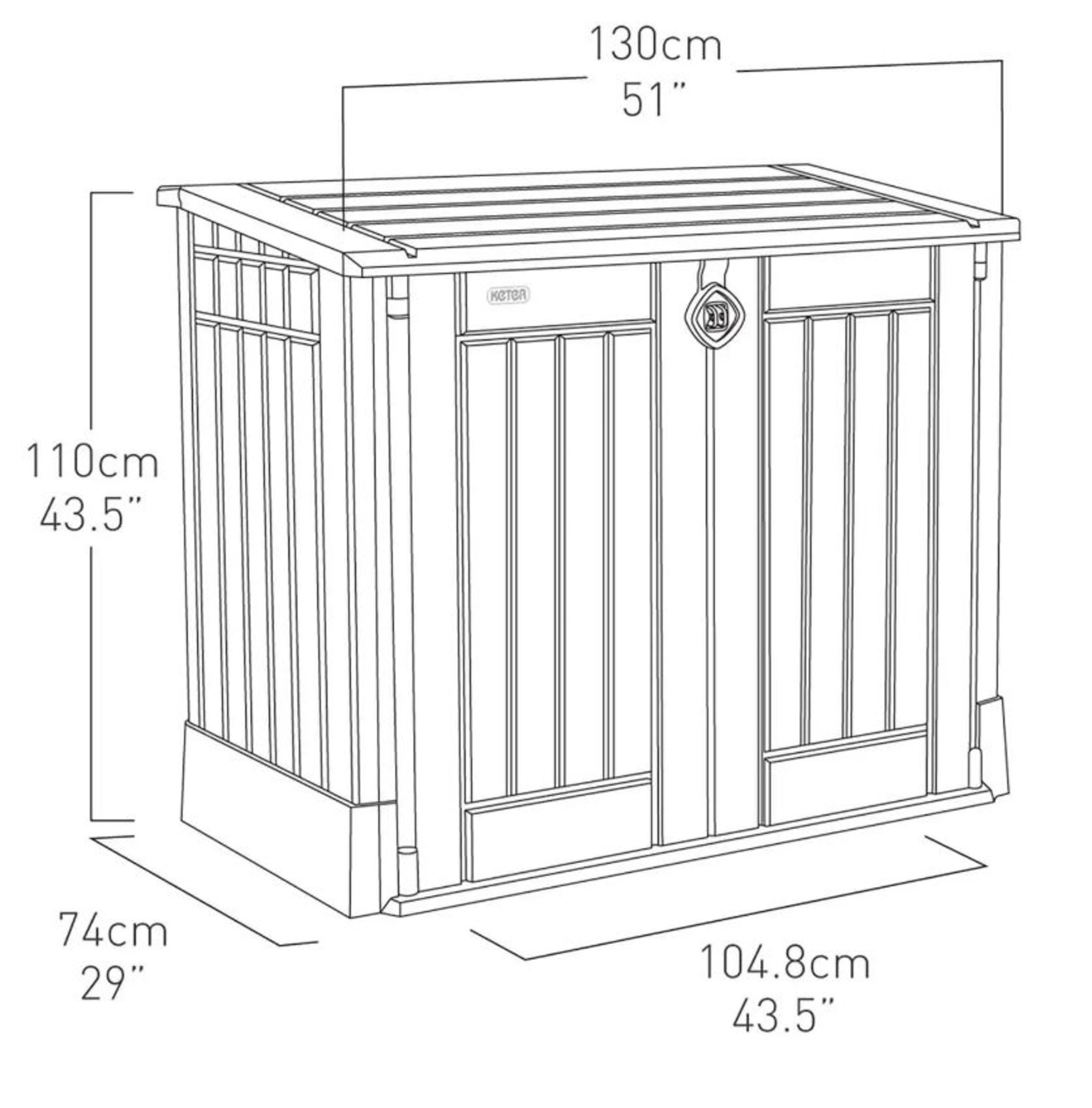 1x Keter Store It Out MIDI. RRP £105.00. (L)130 x (W)74 x (H)110cm. - Image 2 of 3