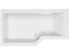 Carron Urban Edge L-shape shower bath - 1600mm x 750mm/800mm - Right handed - White