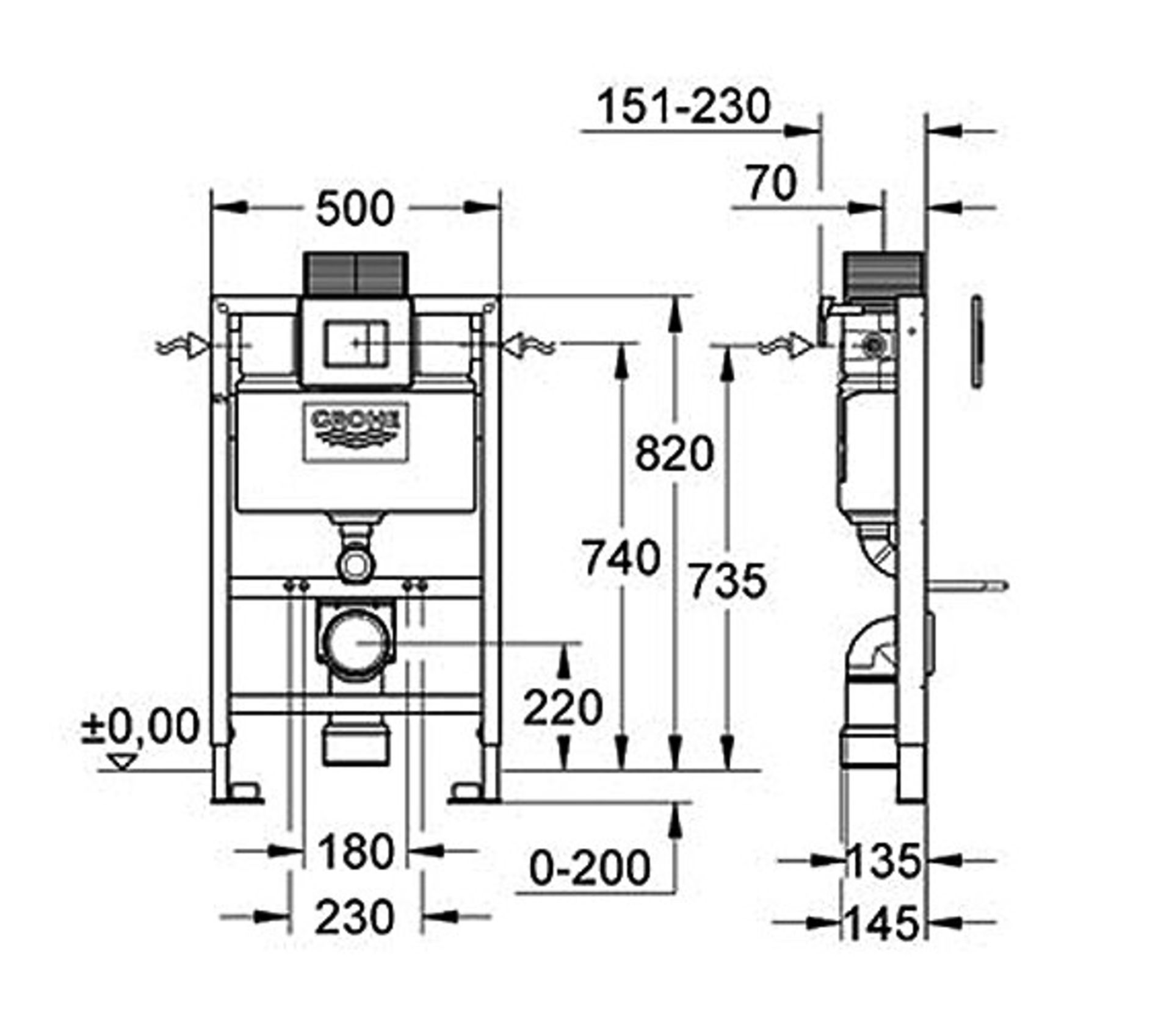 Grohe Grohe Rapid SL 3 In 1 Set For WC With Flushing Cistern - Image 2 of 2