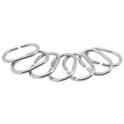 Cooke & Lewis Shower Curtain Rings - 12 Pack - Chrome