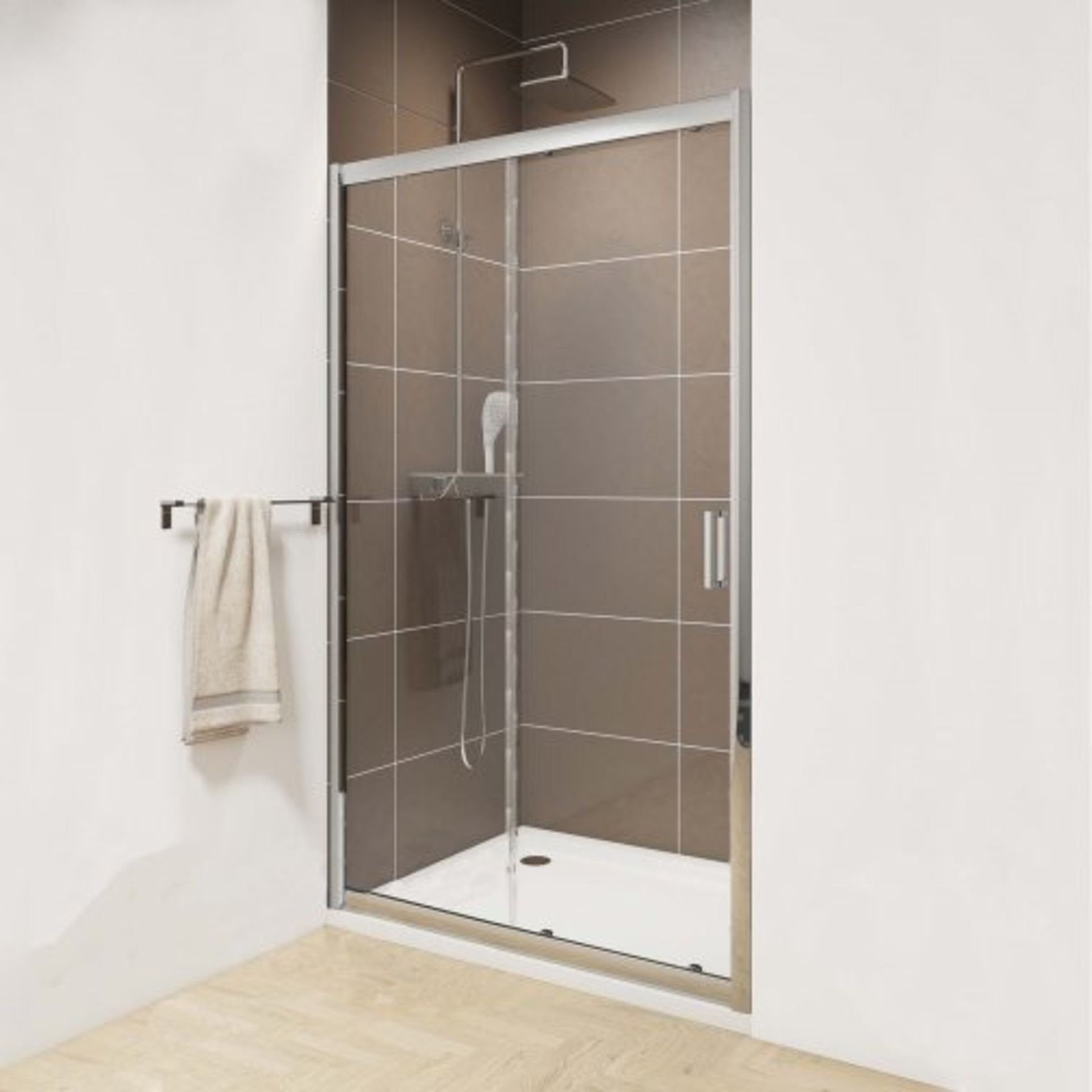 CASSELLIE Cassellie Seis Sliding Shower Door - 1000mm Wide - 6mm Glass