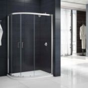 Merlyn Mbox Double Offset Quadrant Shower Enclosure - 6mm Glass - 900mm x 800mm - Chrome Frame