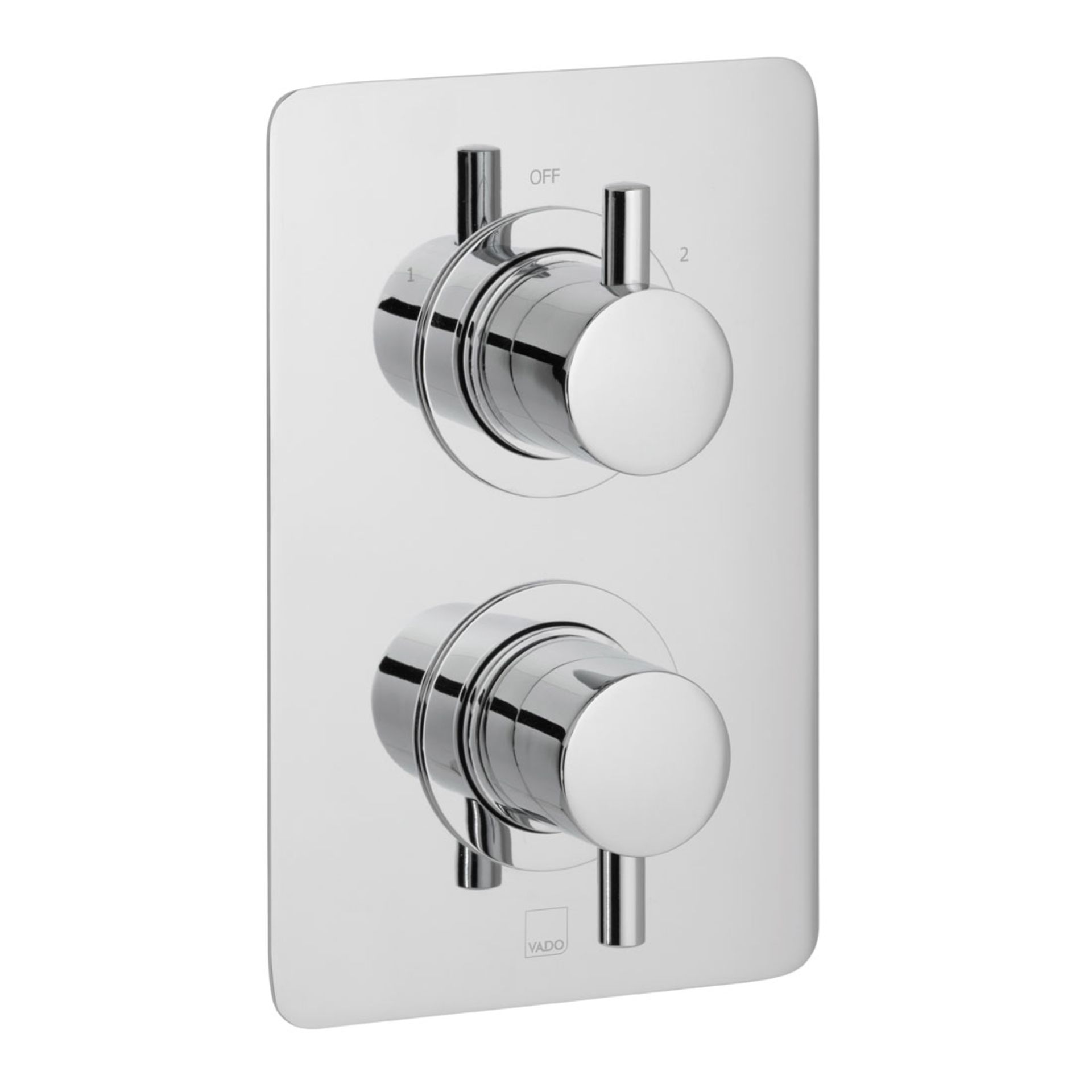 Vado Vado Celsius Square Two Outlet Trim For 148D/2 Thermostatic Shower Valve - chrome